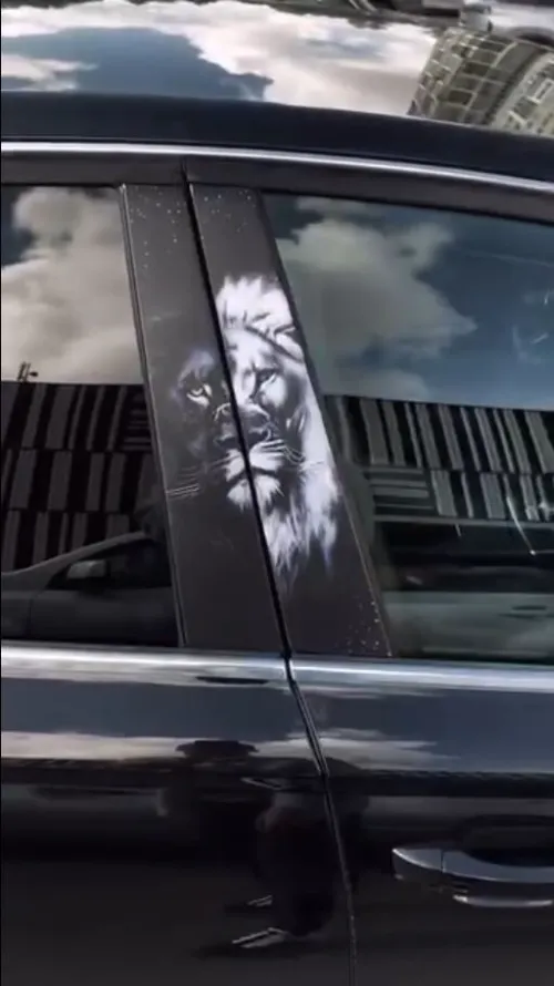 Deux 2 Stickers Pilier Voiture Premium