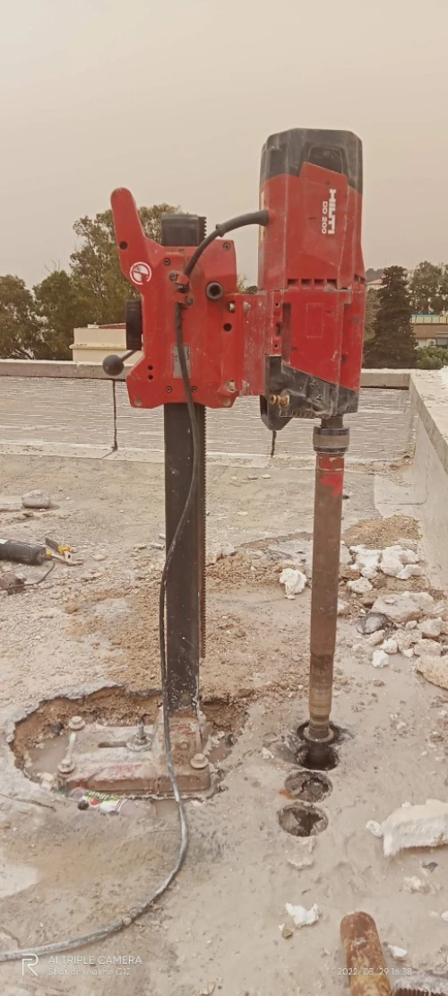 Carottage béton tout diamètre du 32 jusqu'à 500 profondeur 1m