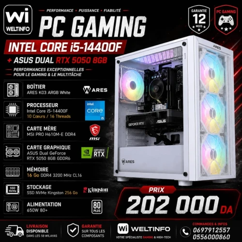 PC GAMING INTEL i5-14400F | RTX 5050 8GB**