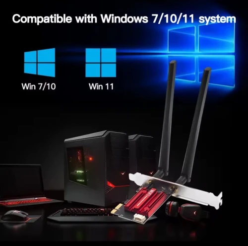 CARTE WI-FI FENVI AC1200 PCIE AVEC BLUETOOTH 4.0
