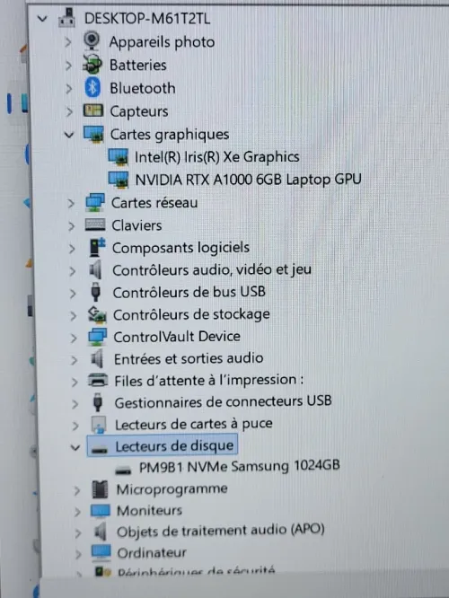 DELL PRECISION 3581 | CORE i5-13600H | NVIDIA RTX A1000 6GB | 1To NVMe SSD | 32GB RAM | WORKSTATION