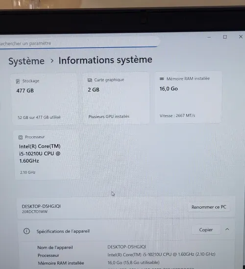 LENOVO THINKPAD E15 | CORE i5-10210U | 16GB RAM | 512GB NVMe SSD | AMD RADEON RX 640 2GB