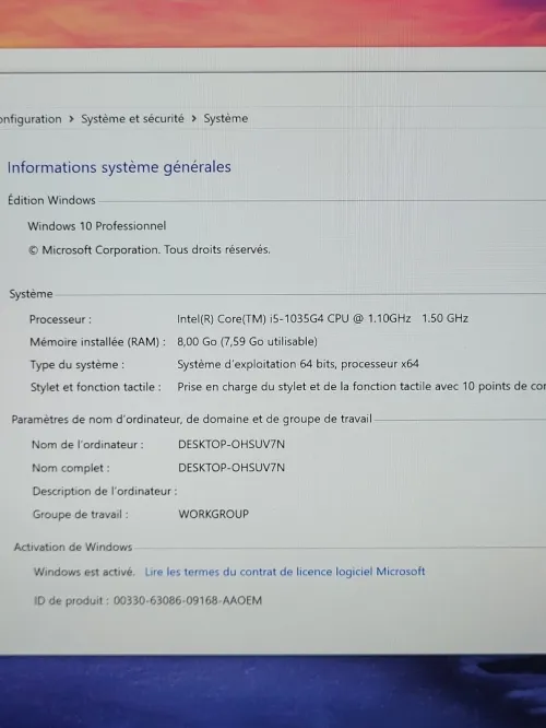 Microsoft Surface Pro 7 10EME GEN CORE i5 1035G4 - 8GB RAM - 128 SSD