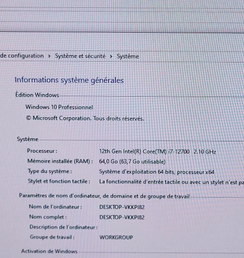 HP G9 27'' QHD | CORE i7 | RTX 3050 Ti 4GB | 64GB RAM | 512GB NVME SSD | WORKSTATION
