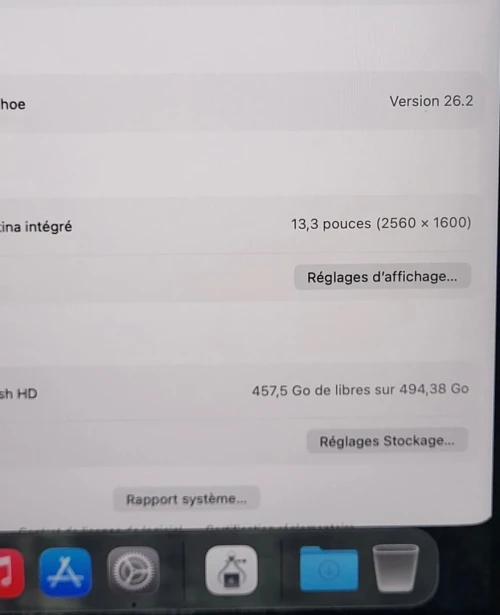 MacBook Pro M1 Gris Sideral | CPU M1 8C | 8GB RAM | 512GB SSD | COMPTAGE CYCLES 127 | MDM BYPASSED