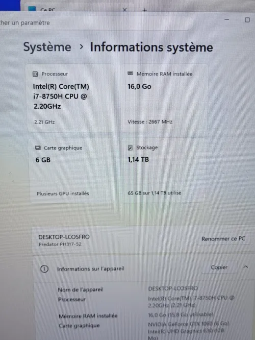 GAMING ACER Helios 300 17.3'' FHD | CORE i7 8750H | GTX 1060 6GB | 16G RAM | 1TB NVMe SSD