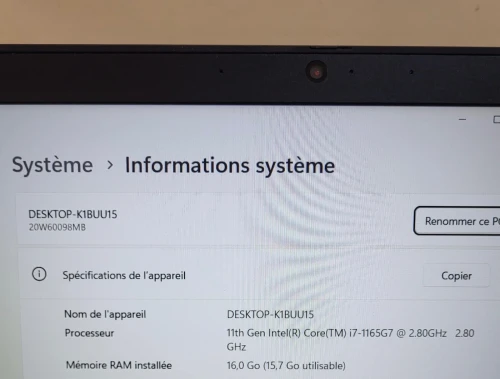 ThinkPad P15s GEN 2 | i7-1165G7 | NVIDIA QUADRO T500 4GB | 16GB RAM | 512GB NVMe SSD | WORKSTATION