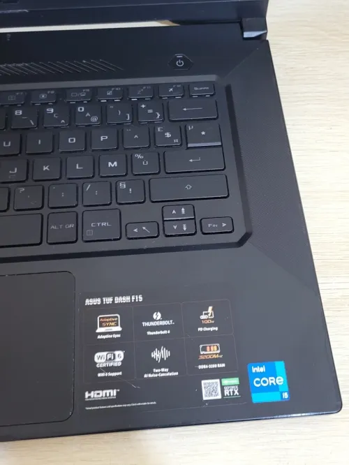 GAMING ASUS TUF Dash 15.6'' 144Hz | INTEL CORE i5-11300H | NVIDIA RTX 3060 6GB | 16GB RAM | 512GB NVMe SSD