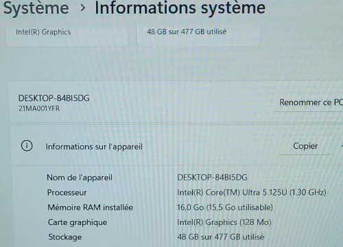 LENOVO THINKPAD E16 GEN 2 16'' FHD + | CORE ULTRA 5-125U | 16GB RAM | 512GB NVMe SSD | INTEL GRAPHICS
