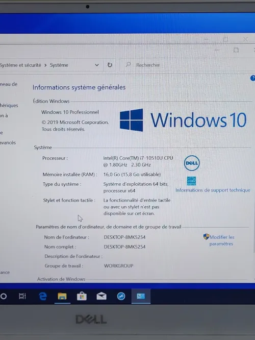 DELL XPS 7390 | CORE i7-10510U | 16GB RAM | 512GB NVMe SSD | INTEL UHD GRAPHICS