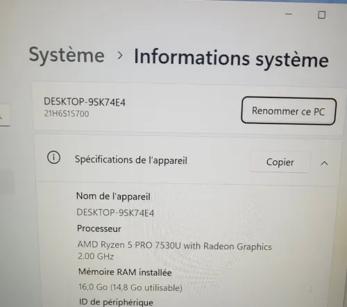 THINKPAD L14 14'' FHD | RYZEN 5 PRO 7530U | 16GB RAM | 256GB NVMe SSD | RADEON GRAPHICS | 2025