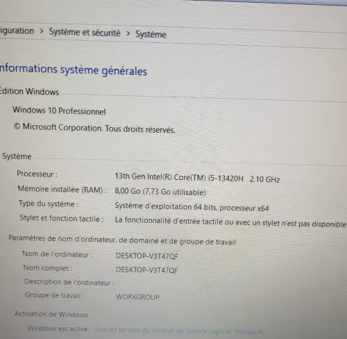 LENOVO V15 G4 IRU 15.6'' FHD | INTEL CORE i5 1342H | 8GB RAM | 256GB NVMe SSD | INTEL UHD GRAPHICS