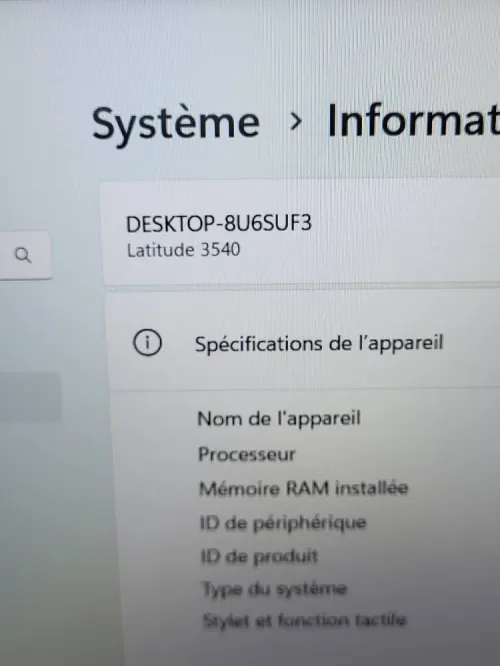 DELL LATITUDE 3540 2024 15.6 FHD | INTEL 12EME GENERATION CORE I5 1235U | 8GB RAM | 512GB M2 SSD