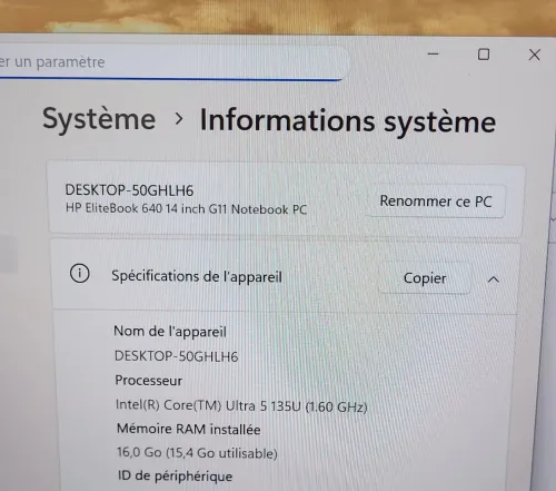 HP ELITEBOOK 640 G11 | CORE ULTRA 5 135U vPRO | 16GB RAM | 512GB NVMe SSD | INTEL ARC GRAPHICS