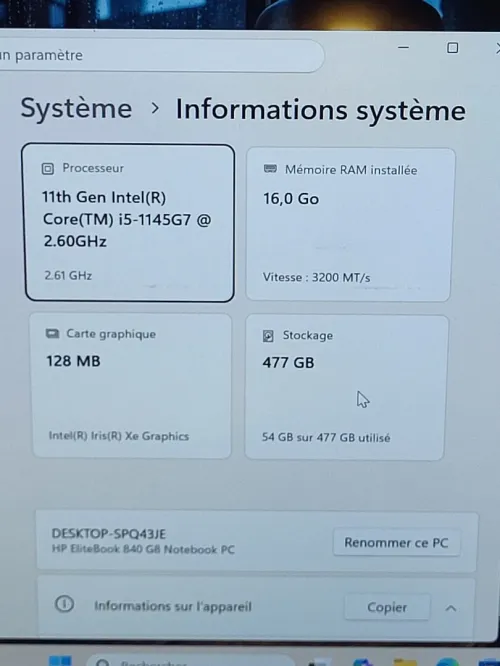 HP EliteBook 840 G8 | INTEL CORE i5 1145G7 | 16GB RAM | 512GB NVMe SSD | INTEL IRIS XE GRAPHICS