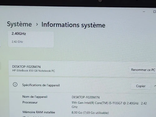HP ELITEBOOK 850 G8 | CORE i5 1135G7 | 8GB RAM | 256GB SSD | IRIS XE GRAPHICS