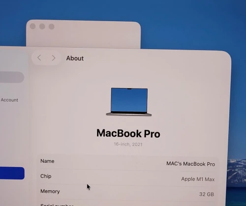 MacBook Pro M1 Max 2021 | 16'' CPU 10 GPU 24 | 32GB RAM | 1TB SSD | CYCLES 79