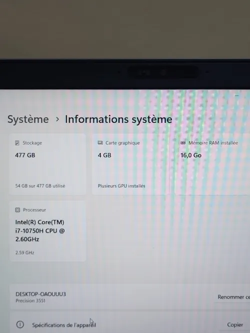 DELL PRECISION 3551 WORKSTATION | i7-10750H | NVIDIA QUADRO P620 4GB | 16GB RAM |512GB SSD