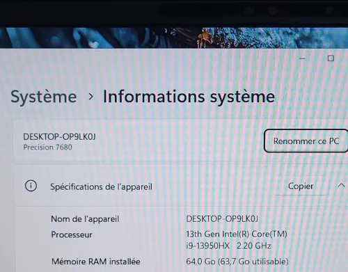 DELL PRECISION 7680 | CORE i9-13950HX | NVIDIA RTX 3500 ADA GENERATION 12GB GDDR6 | 64GB RAM | 1TB NVMe SSD | 2025