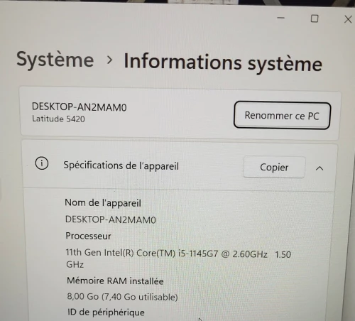 DELL LATITUDE 5420 | CORE i5 1145G7 | 8GB RAM | 256GB NVMe SSD | INTEL IRIS XE GRAPHICS