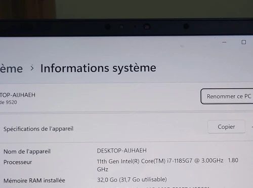 DELL LATITUDE 9520 UHD 4K | INTEL CORE i7 1185G7 | 32GB RAM | 512GB SSD | INTEL IRIS XE GRAPHICS