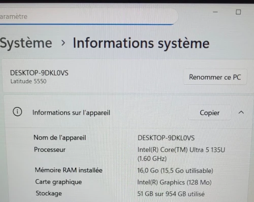 DELL LATITUDE 5550 | INTEL CORE ULTRA 5 135U | 16GB RAM | 512GB SSD | INTEL ARC GRAPHICS