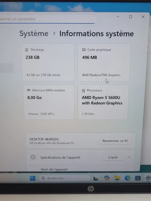 HP PROBOOK 445 G8 14 FHD | AMD RYZEN 5 5600U | 8GB RAM | 256GB SSD | AMD RADEON GRAPHICS