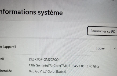 GAMING DELL G15 5530 120Hz | 13EME CORE i5-13450HX | NVIDIA RTX 3050 6GB | 16GB RAM | 512GB NVME