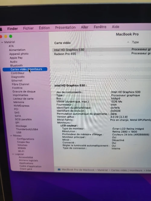 MacBook Pro 15.6" | CORE i7 | 16GB RAM | AMD RADEON PRO 455 2GB | 512GB SSD | GAMME Workstation