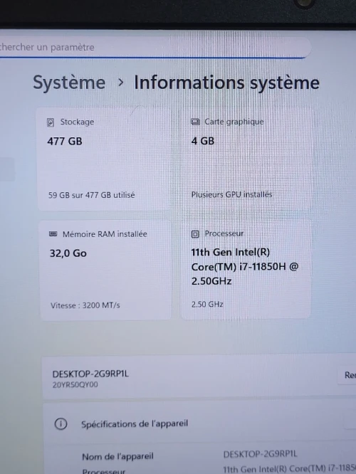 ThinkPad P15 Gen 2 | CORE i7-11850H | RTX A2000 4GB | 32GB RAM | 512GB NVMe | Workstation