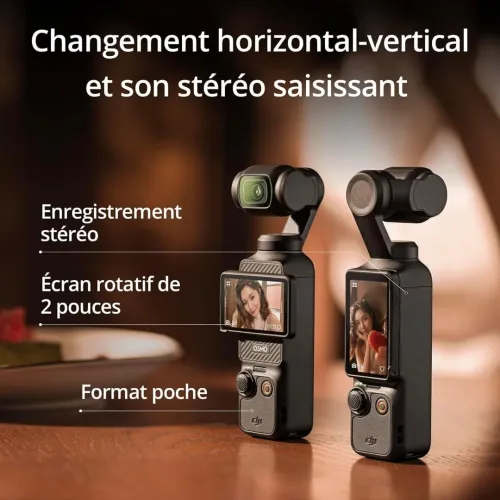 DJI Osmo Pocket 3 Créateur Combo Bundle, camera vlog CMOS 1'' et Vidéo 4K/120 ips, digital et petite, Stabilisation à 3 axes, Suivi Facial/Objet, MAP rapide, avec Micro pour un Son net