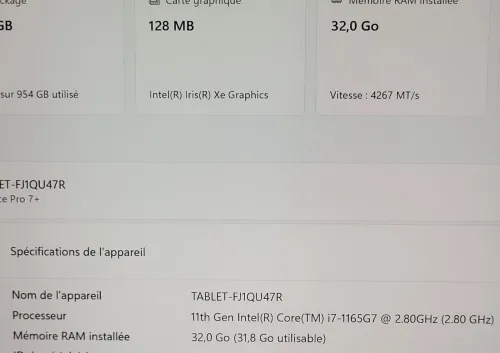 Surface Pro 7 + | i7 1165G7 | 32GB RAM | 1TB SSD | INTEL IRIS GRAPHICS