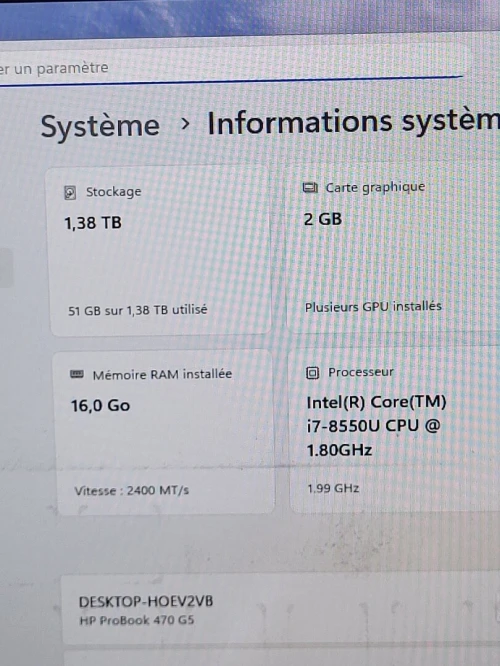 HP PROBOOK 450 G5 | CORE i7 8550U | NVIDIA GeForce 930MX 2GB | 16GB RAM | 512GB NVMe SSD