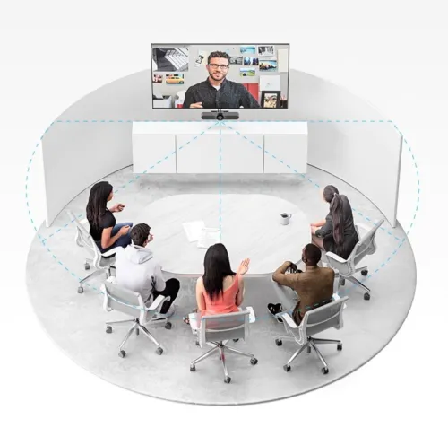 Logitech MeetUp sans fil | Ultra HD 4K/1080p/720p | Webcam Visioconférence panoramique / inclinaison | 3 Microphones/Haut-Parleur Personnalisables