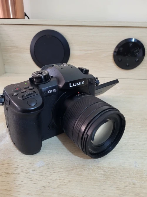 Panasonic Lumix DC-GH5 Appareil photo hybride de 20.3 MP | Vidéo UHD 4K/60p à durée illimitée + OBJECTIF Lumix G Vario 12-60mm f/3.5-5.6 Asph
