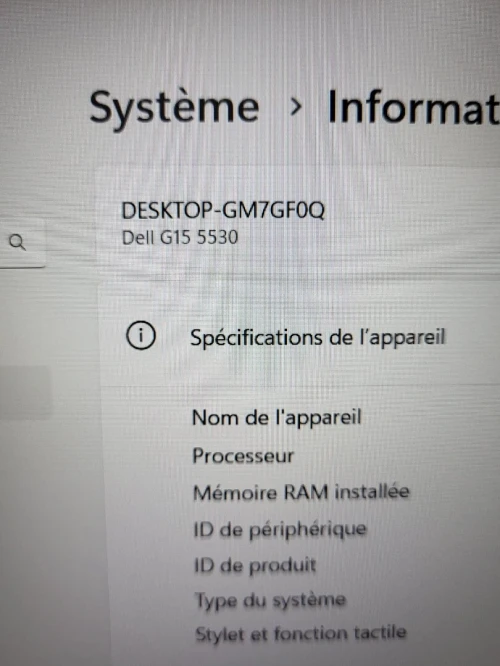 GAMING DELL G15 5530 120Hz | 13EME CORE i5-13450HX | NVIDIA RTX 3050 6GB | 16GB RAM | 512GB NVME