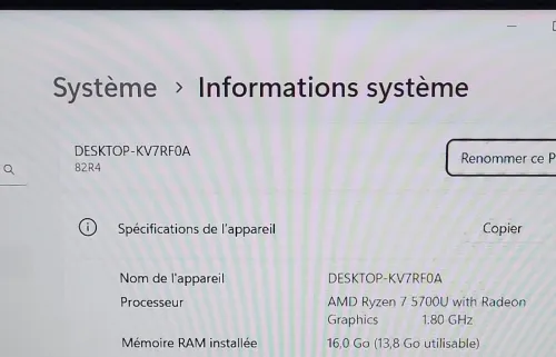 Lenovo IdeaPad 1 15.6'' FHD | RYZEN 7 5700U | 16GB RAM | 512GB NVMe SSD | AMD RADEON GRAPHICS 2GB