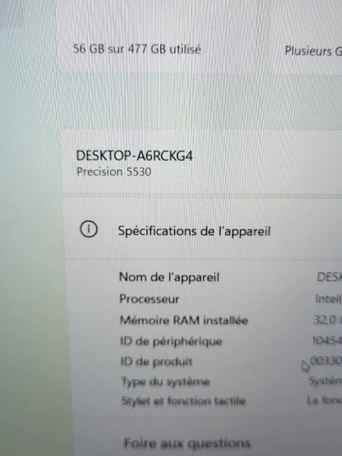 DELL PRECISION 5530 | CORE i7-8850H | NVIDIA Quadro P1000 4GB | 32GB RAM | 512GB NVMe | WORKSTATION