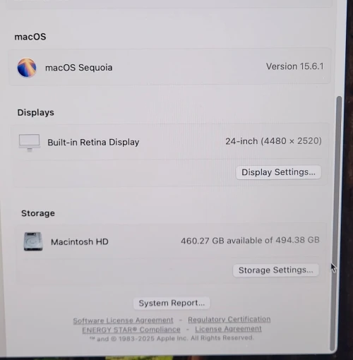 IMAC M1 24'' 4.5K | M1 Pro 8 CPU | GPU 8 COEURS | 16GB RAM | 512GB NVMe SSD |