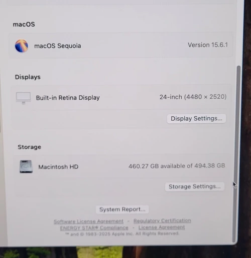 IMAC M1 24'' 4.5K | M1 Pro 8 CPU | GPU 8 COEURS | 16GB RAM | 512GB NVMe SSD |