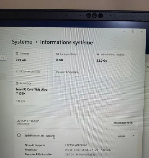 THINKPAD P16v | CORE ULTRA 7-155H | RTX 2000 ADA 8GB | 32GB RAM | 1TB NVMe SSD | Workstation
