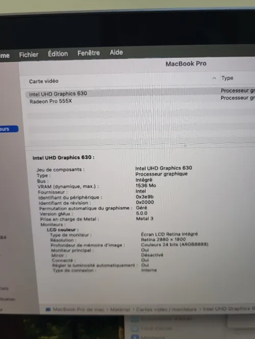 MacBook Pro 16" 2019 | CORE i7 | 16GB RAM | AMD RADEON PRO 555X 4GB | 256GB SSD | GAMME Workstation