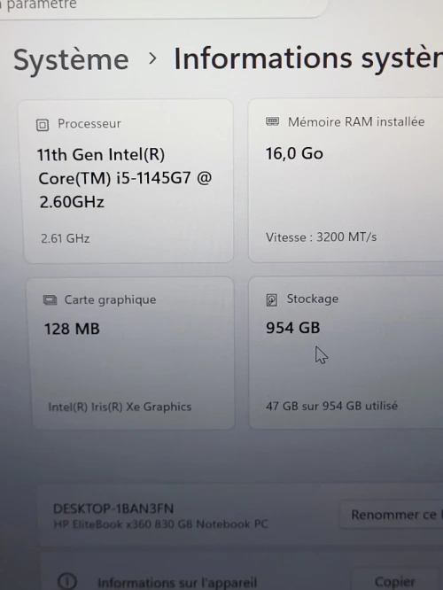 HP EliteBook X360 830 G8 2-EN-1 TACTILE | INTEL CORE i5 1145G7 | 16GB RAM | 1To NVME SSD | LTE 4G