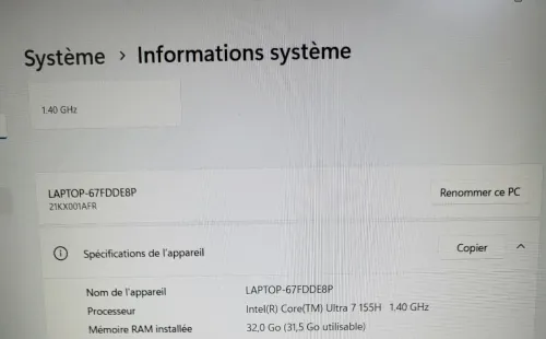 THINKPAD P16v | CORE ULTRA 7-155H | RTX 2000 ADA 8GB | 32GB RAM | 1TB NVMe SSD | Workstation
