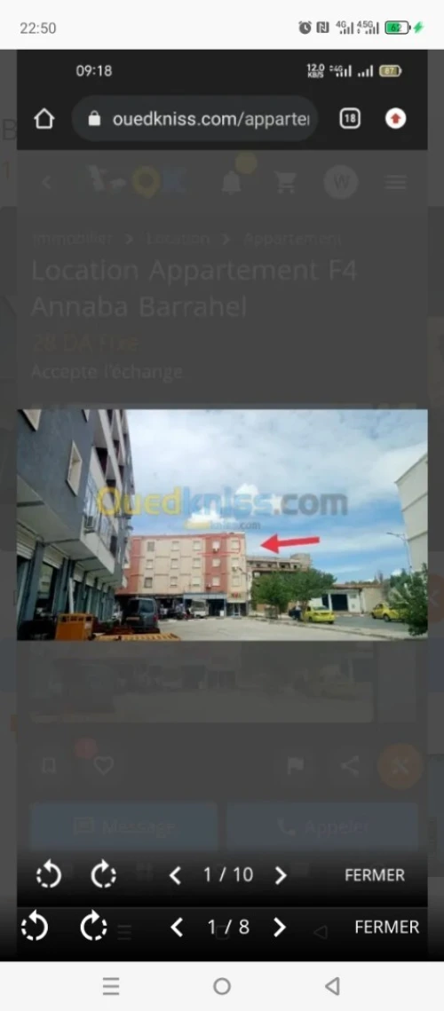 Location Appartement F4 Annaba Barrahel