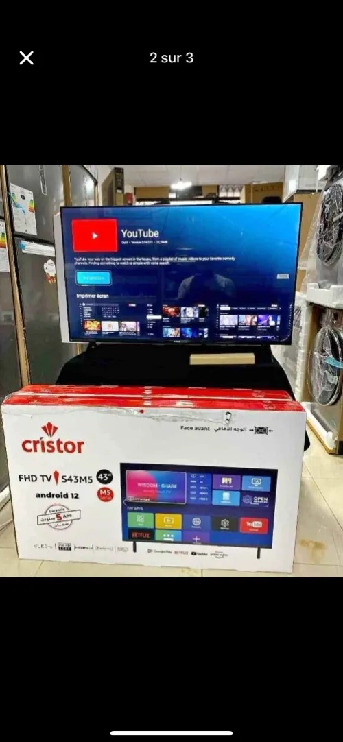 PROMO Télévision Cristor Smart Google tv 32/40/43/50/55/65/75 pouse