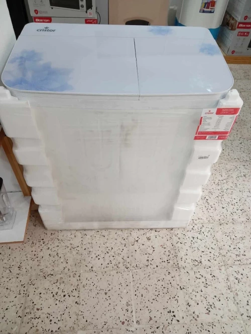 PROMO Machine à laver Semi-automatique Cristor 8kg 23000Da/ 10,5kg 25000Da تغسل و تشلل و تعصر 