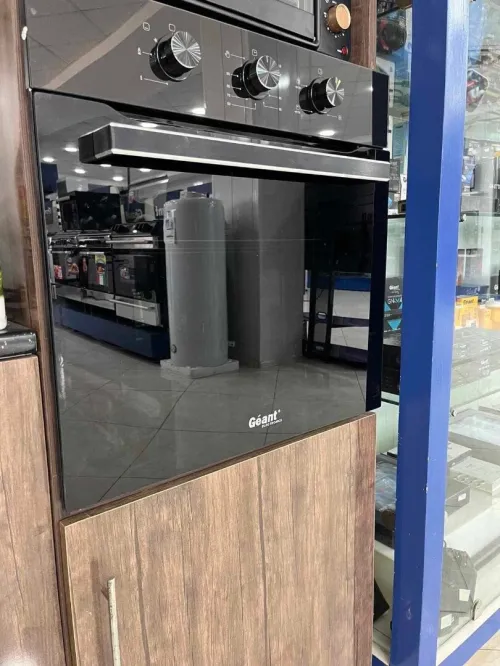 PROMO Four encastré Géant Gaz/Électrique Noir/Inox 61L Ventilé/Catalysé 39000Da