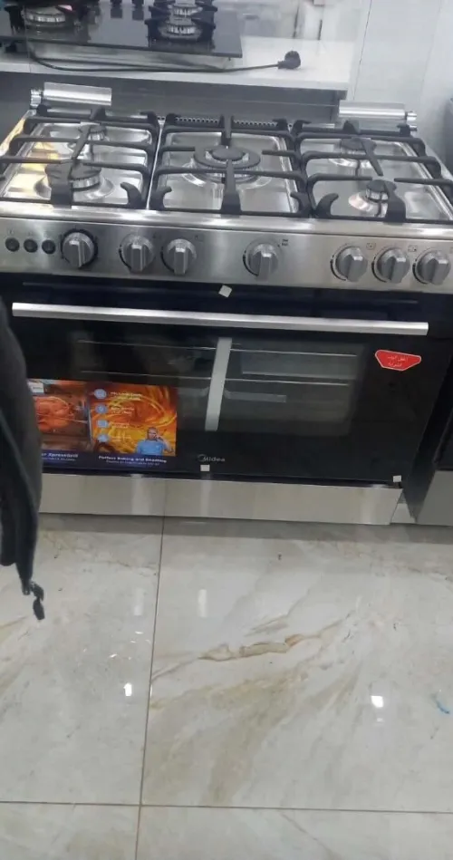 PROMO Cuisinière Midea 5feux 90Cm Inox Ventillé Fonte Thermocouple 55500Da