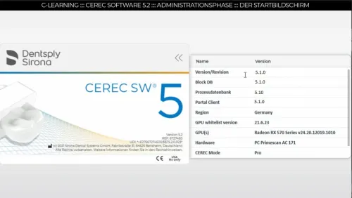 CEREC SW 5.2 Dentsply Sirona 2022